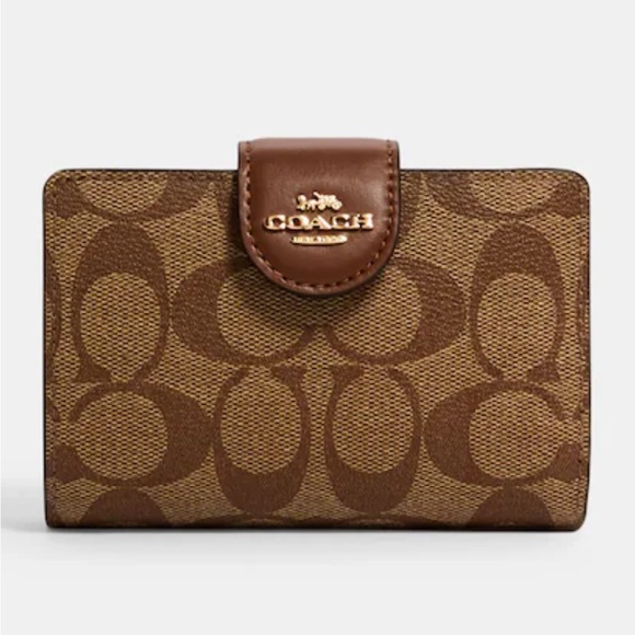 ✨Coach✨Medium Corner Zip Wallet In Signature Canvas - Picture 7 of 8